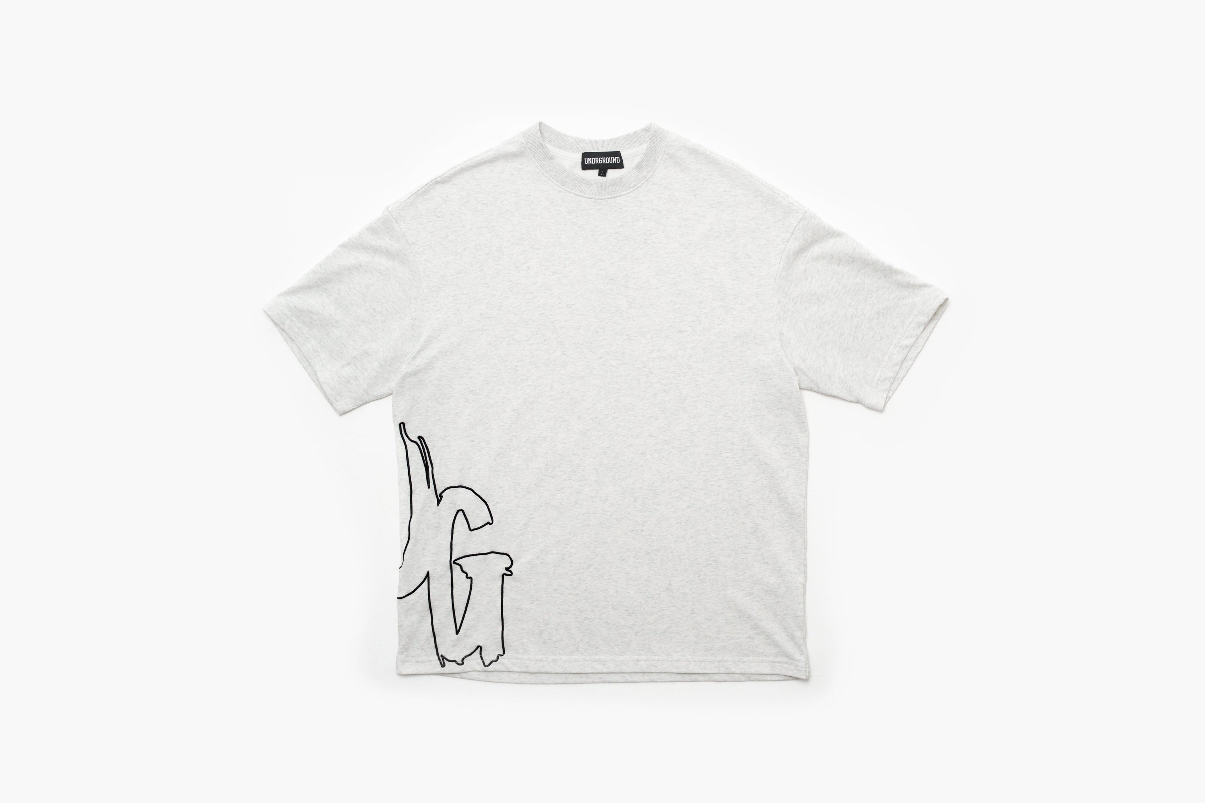 OMERTA TEE - WHITE MARL